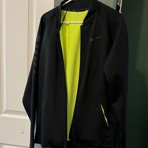 Nike Black Jacket with Neon Yellow Interior